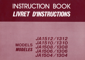 NEW HOME JA Series (1512/1312,1510/1310, 1508/1308, 1506/1306, 1504/1304) Instruction Manual (Download)