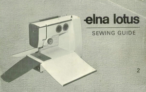 ELNA Lotus ZZ Instruction Booklet & Sewing Guide (Printed)